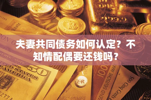 北京夫妻共同债务如何认定？不知情配偶要还钱吗？