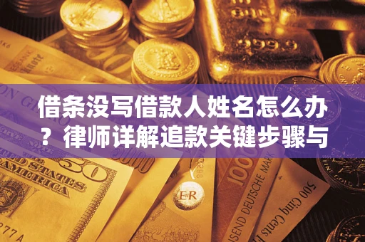 北京借条没写借款人姓名怎么办？律师详解追款关键步骤与证据链构建