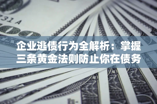 北京企业逃债行为全解析：掌握三条黄金法则防止你在债务乱局中“踩雷”