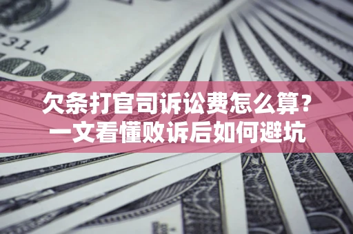 北京欠条打官司诉讼费怎么算？一文看懂败诉后如何避坑